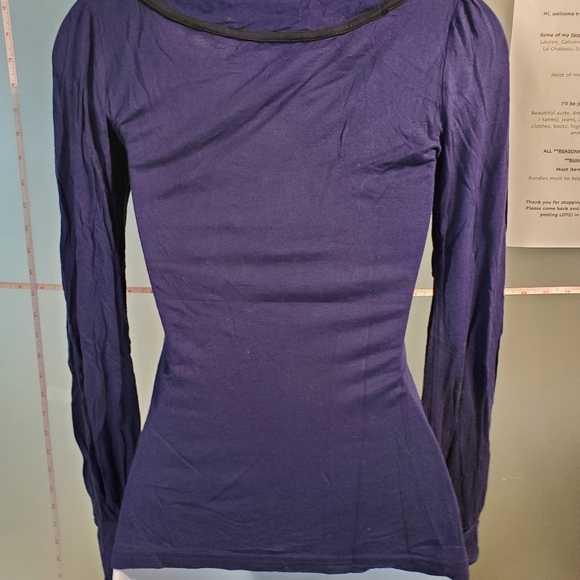 Ladies, Small, Alice by Temperley, Purple, Black, Long Sleeve Top, Stretchy - Picture 7 of 13